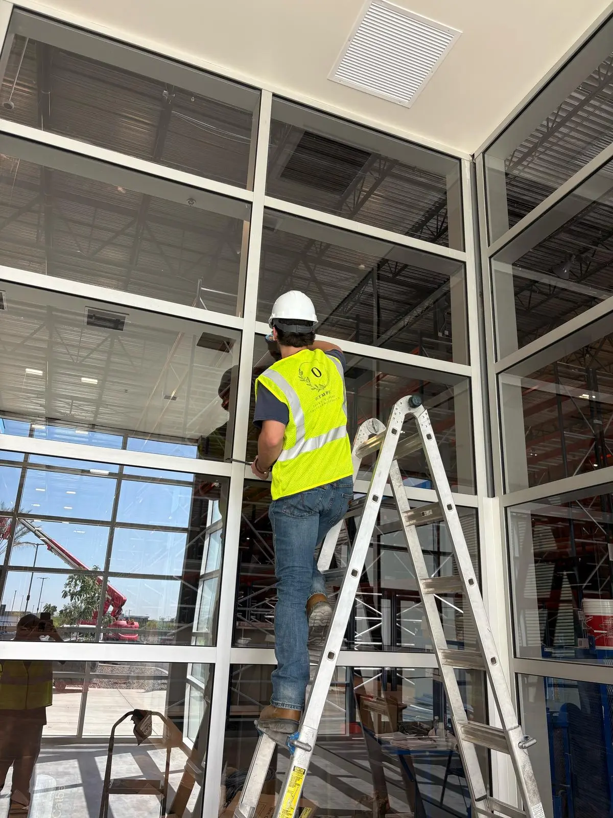 Professional commercial window cleaning service by Olympus Cleaning